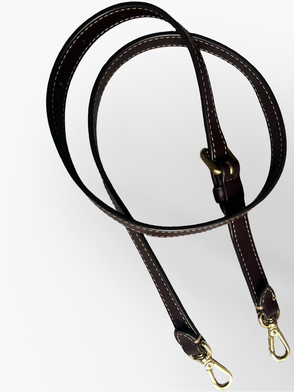 Coach Riya 21 Pebbled Leather Drawstring Bag in Cream with Brown Trim - Picture 14 of 16